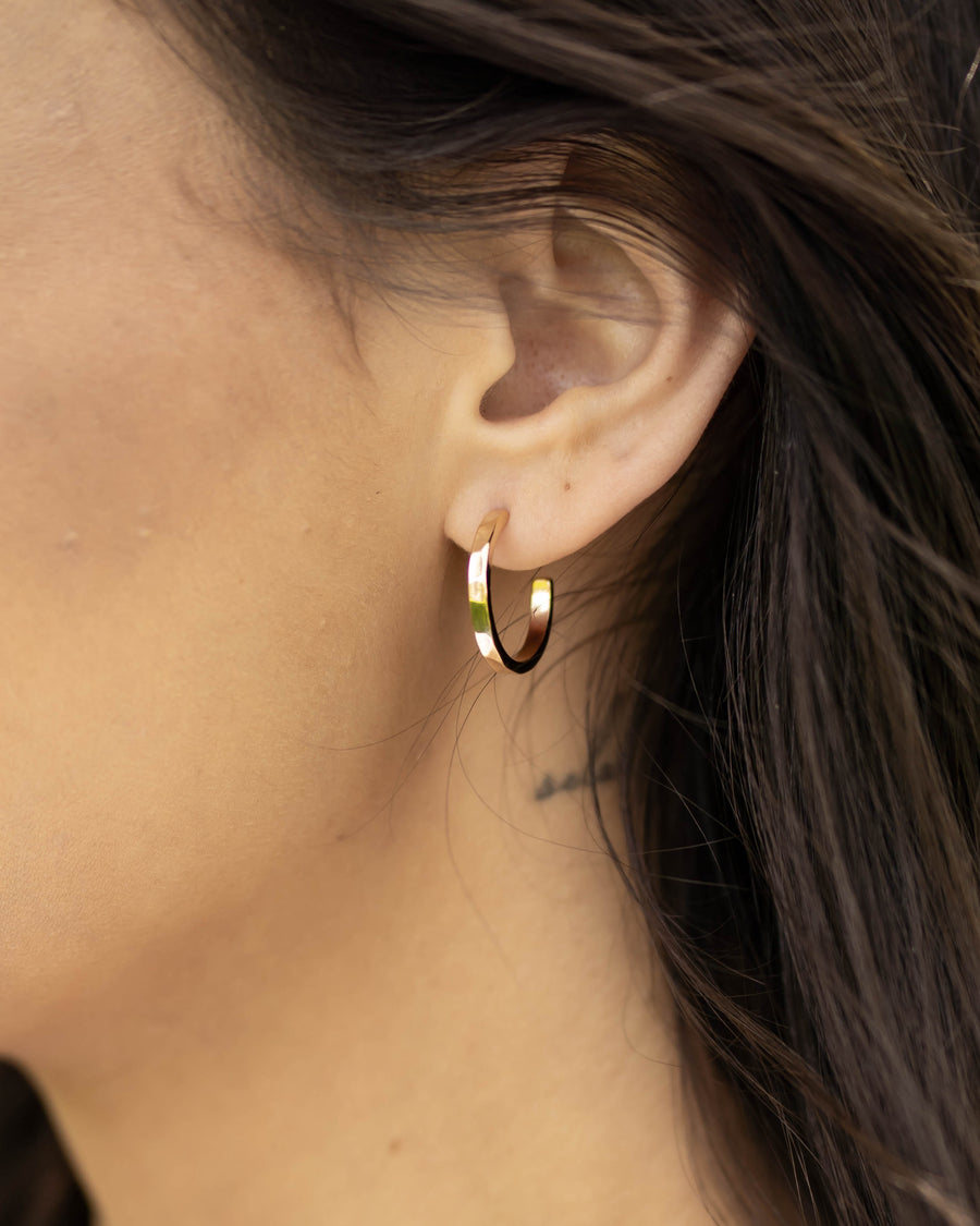 Stay Golden 14K Gold Dipped Hoops - Gold