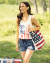 American Flag Graphic Tank - Off White