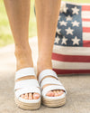 Reya Platform Sandal - White