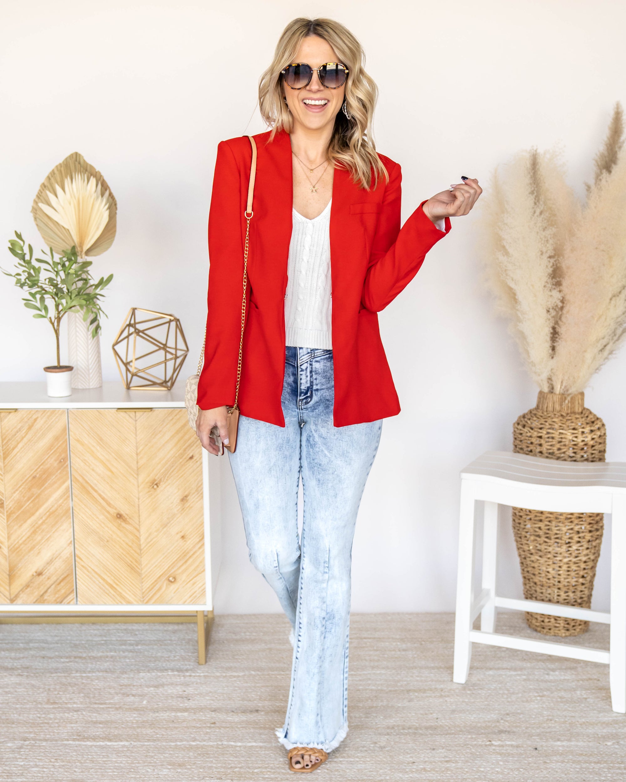 Hallie Red Blazer