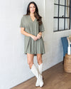 Flirting With Fall Dress - Olive