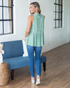 At My Best Peplum Top - Sage