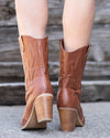 Waylen Cowboy Boots - Cognac