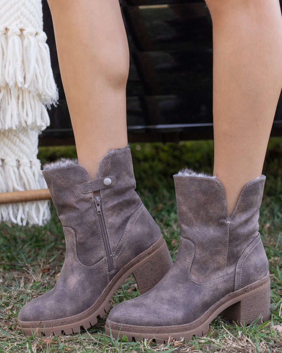 Reagan Booties - Dark Taupe