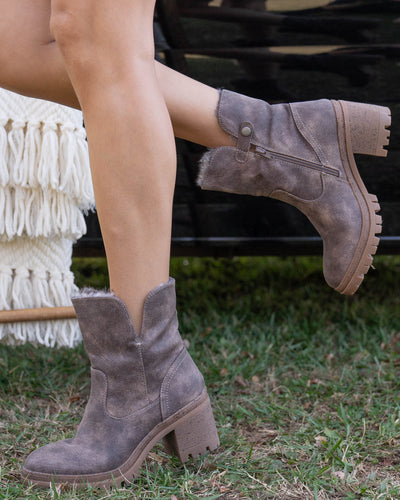 Reagan Booties - Dark Taupe