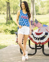 Merica Graphic Tank - Heather Blue