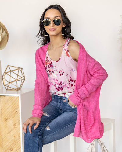 Set On You Cardigan - Bubblegum Pink