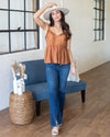 She's So Darling Ruffle Top - Honey