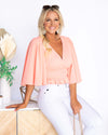 Clarissa Smocked Peplum Blouse - Sweet Apricot