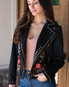 Carmen Floral Studded Jacket - Black