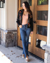 Carmen Floral Studded Jacket - Black