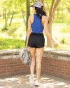 On The Run Cropped Tank - Royal Blue