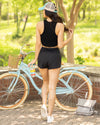 On The Run Cropped Tank - Black