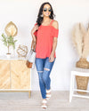 Dash Of Sass Top - Hot Coral