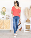 Dash Of Sass Top - Hot Coral