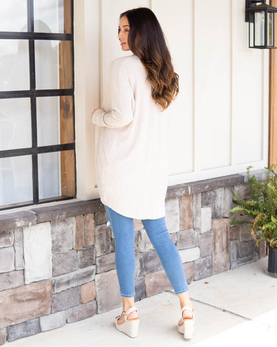 Wrap Up In Cozy Cardigan - Oatmeal
