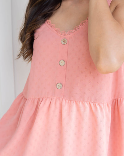 The Sweetest Thing Babydoll Top - Coral