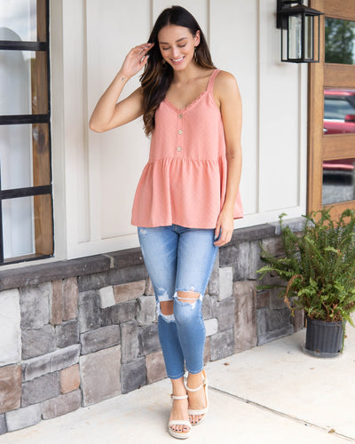 The Sweetest Thing Babydoll Top - Coral