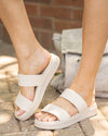 Cora Python Print Sandal - Stone