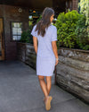 Dakota Twist Front Dress - Heather Blue