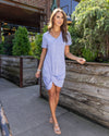 Dakota Twist Front Dress - Heather Blue
