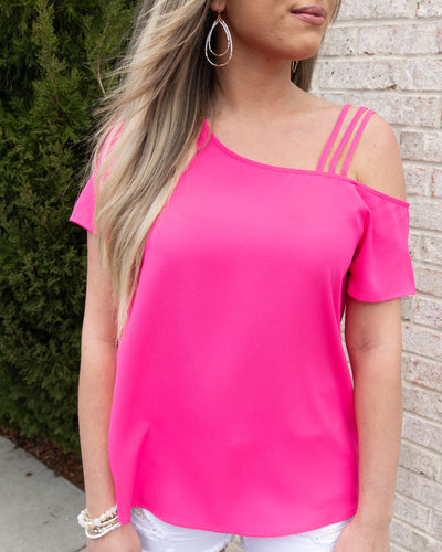 Dash Of Sass Top - Hot Pink
