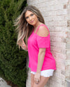 Dash Of Sass Top - Hot Pink