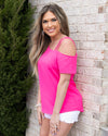 Dash Of Sass Top - Hot Pink