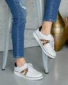 Dillon Faux Leather Sneakers - Leopard/Off White