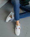 Dillon Faux Leather Sneakers - Leopard/Off White