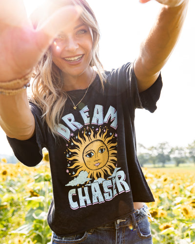 Dream Chaser Graphic Tee - Faded Black