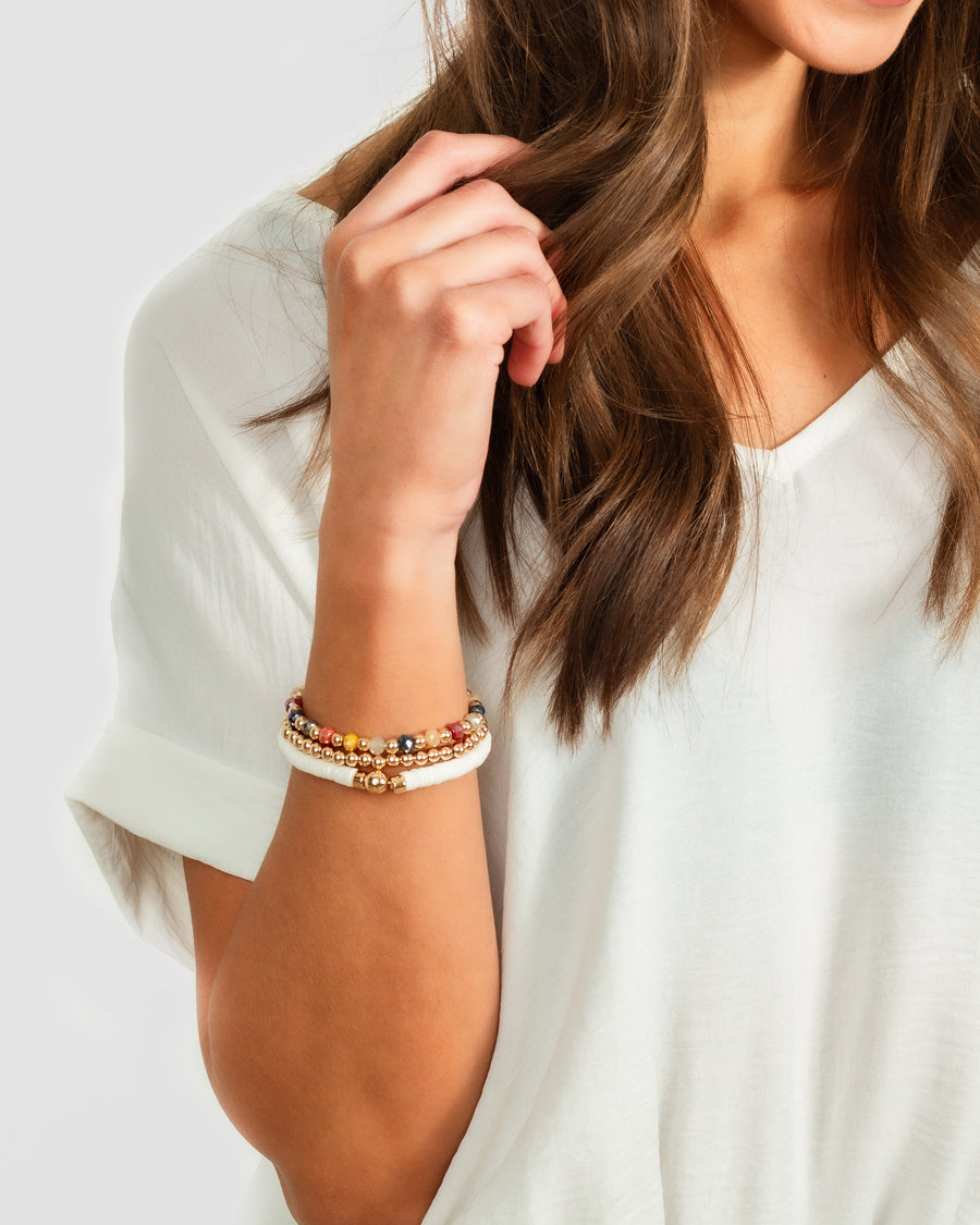 Drew Stackable Bracelet - Gold Multi