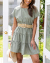 Drift Into The Sunset Dress - Olive