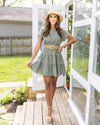 Drift Into The Sunset Dress - Olive