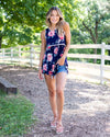 Eden Floral Babydoll Tank - Navy