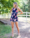 Eden Floral Babydoll Tank - Navy