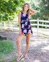 Eden Floral Babydoll Tank - Navy