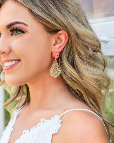Elle Statement Earrings - Salmon