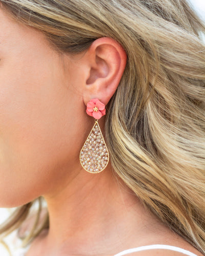 Elle Statement Earrings - Salmon