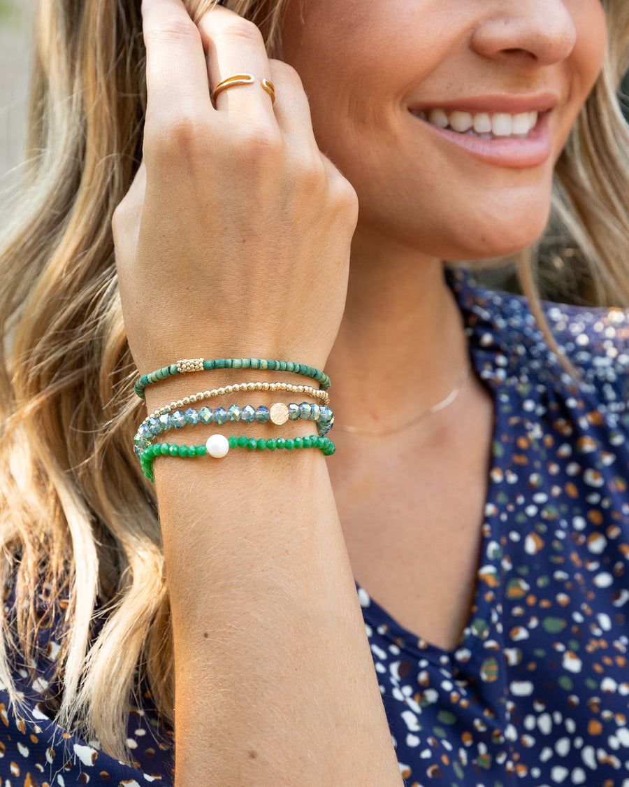 Ember Stackable Bracelet - Green Multi