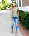 Endless Daydreams Tank - Light Olive