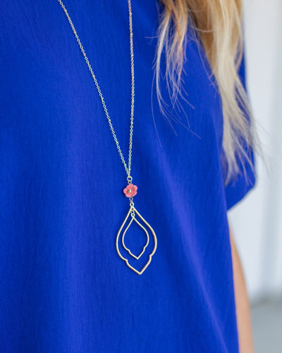 Erica Statement Necklace - Salmon
