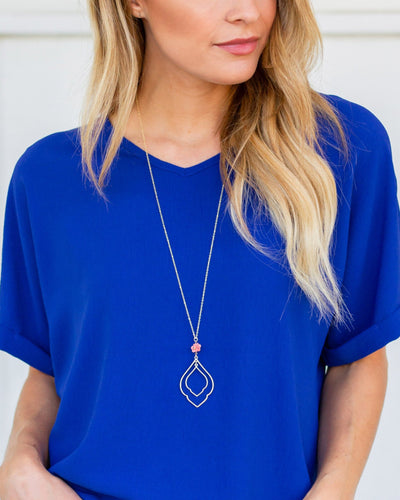 Erica Statement Necklace - Salmon