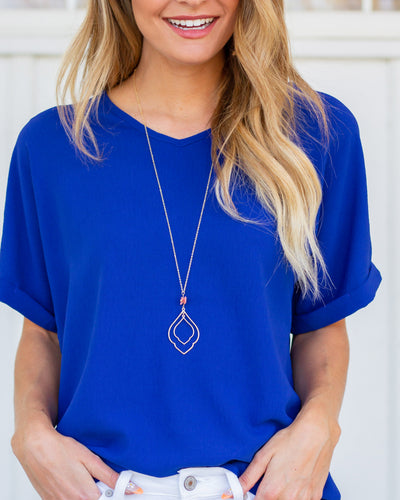 Erica Statement Necklace - Salmon