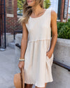 Sandra Pocketed Dress - Cream