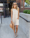 Sandra Pocketed Dress - Cream