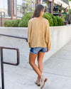 Alma Relaxed Sleeve Knit Top - Light Mustard
