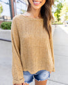 Alma Relaxed Sleeve Knit Top - Light Mustard