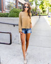 Alma Relaxed Sleeve Knit Top - Light Mustard
