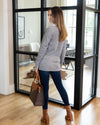 Elaine Collared V-Neck Sweater - Heather Grey